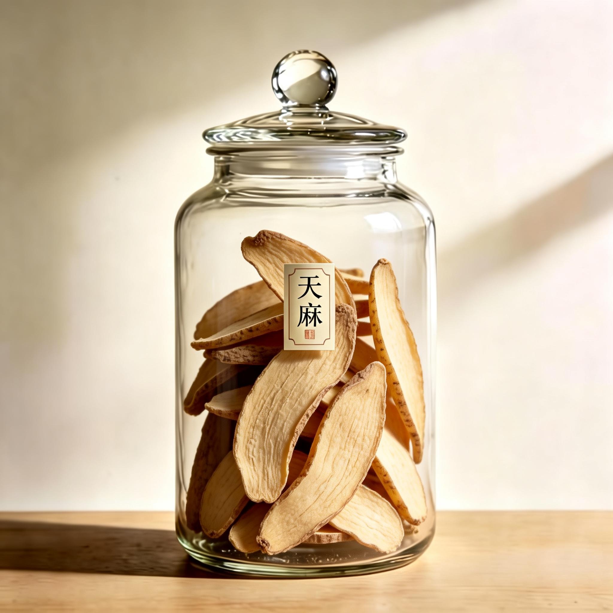 Tall Gastraodia Tuber herbal material