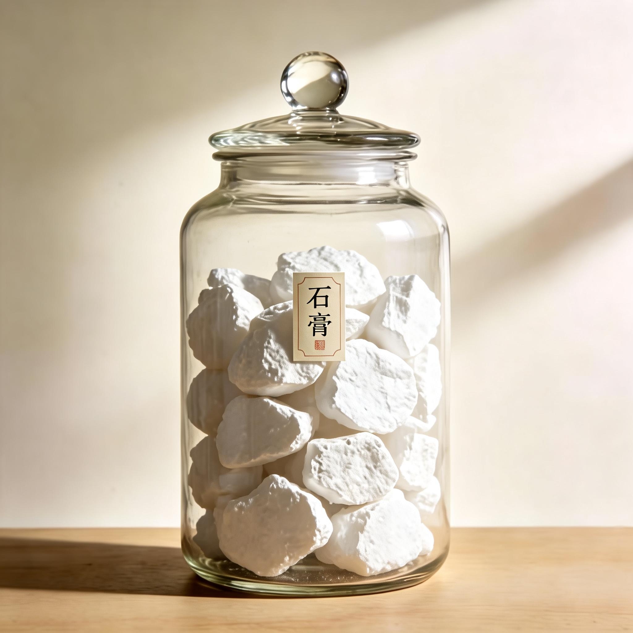 Gypsum herbal material