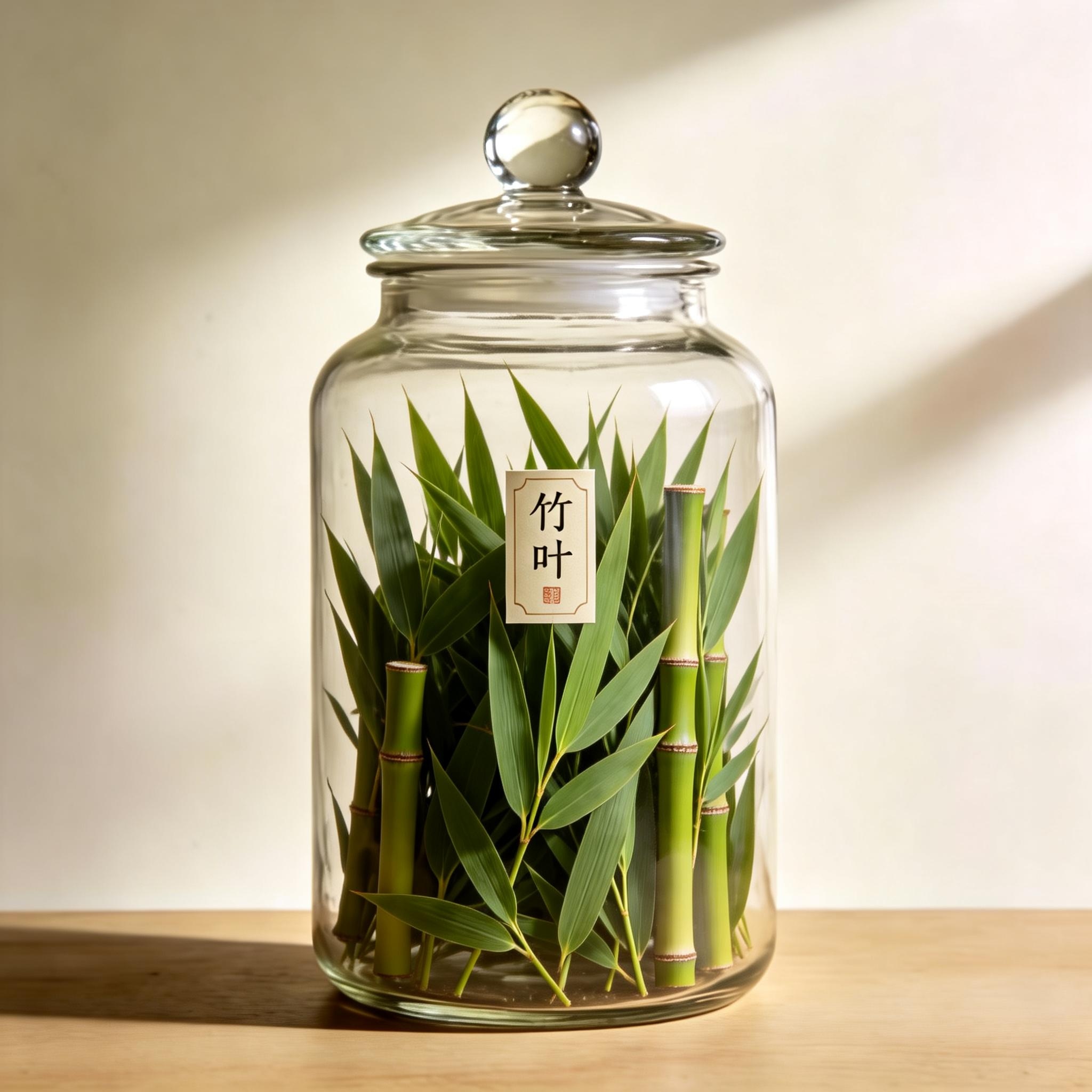 bamboo leaf herbal material